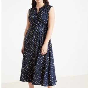 Jason Wu/ELOQUII Size 16 Notch Collar Wrap Dress Floral